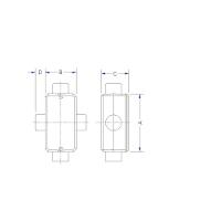 Condulete Fixo 1 Tipo X - Sem Tampa / Rosca Bsp / Com Pintura Eletrostática A Pó - 3