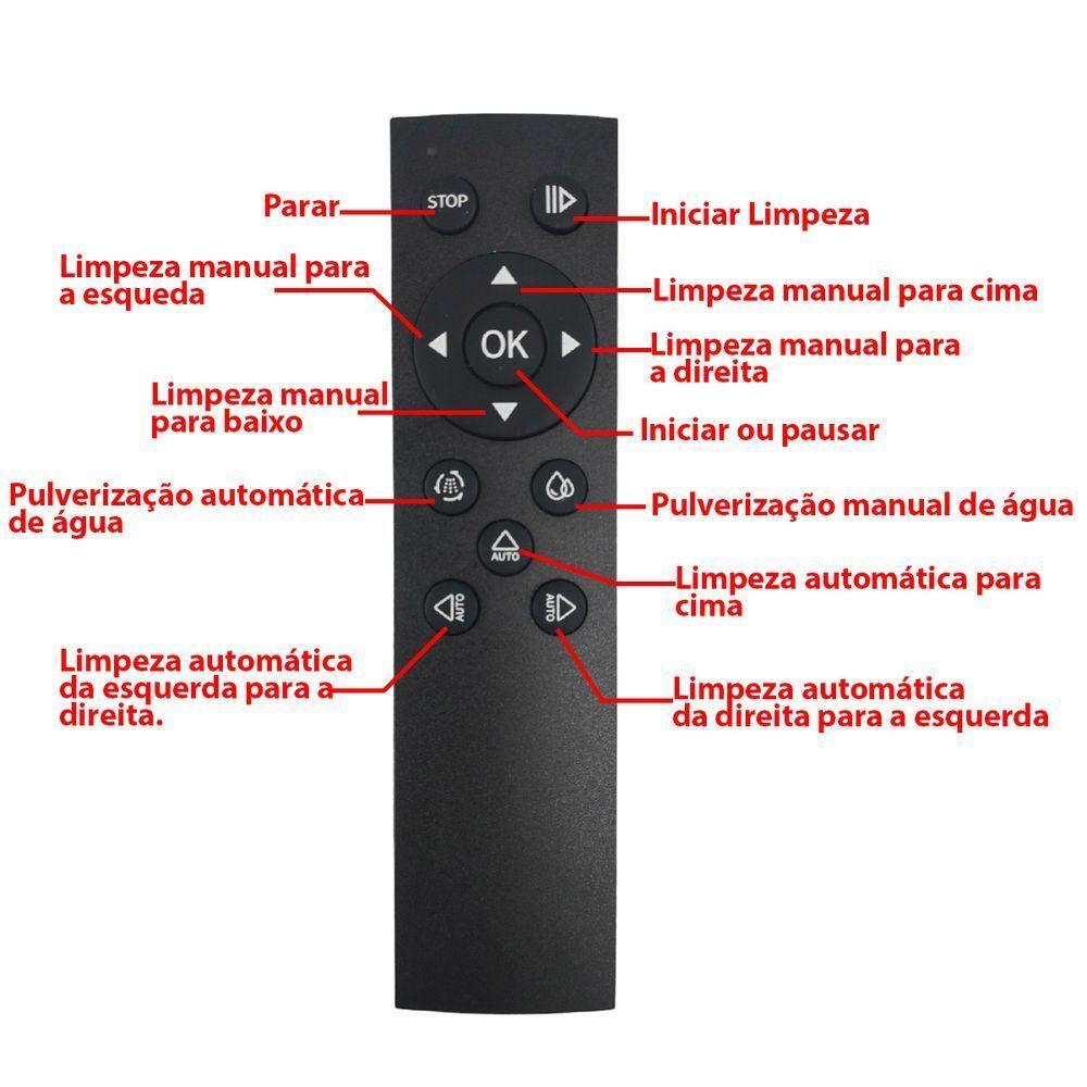 Robo Limpador Controle Reservatorio Limpador Inteligente Vidro Janela Box Espelho Vidraça Vitrine - 3