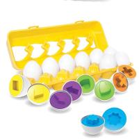 Brinquedo Educativo Ovos De Encaixar Geométricos Com Caixa - 1