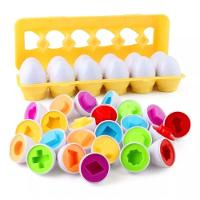 Brinquedo Educativo Ovos De Encaixar Geométricos Com Caixa - 3