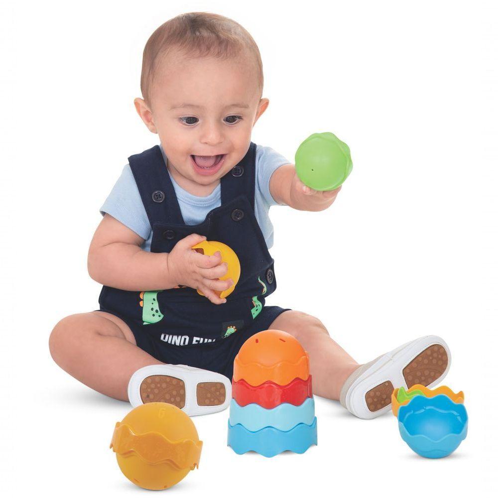 Brinquedo Para Bebês + 6 Meses Torre De Empilhar Didático - 8