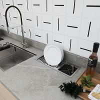 Calha Escorrer Resistente P/ Talheres Aço Bancada Luxuoso