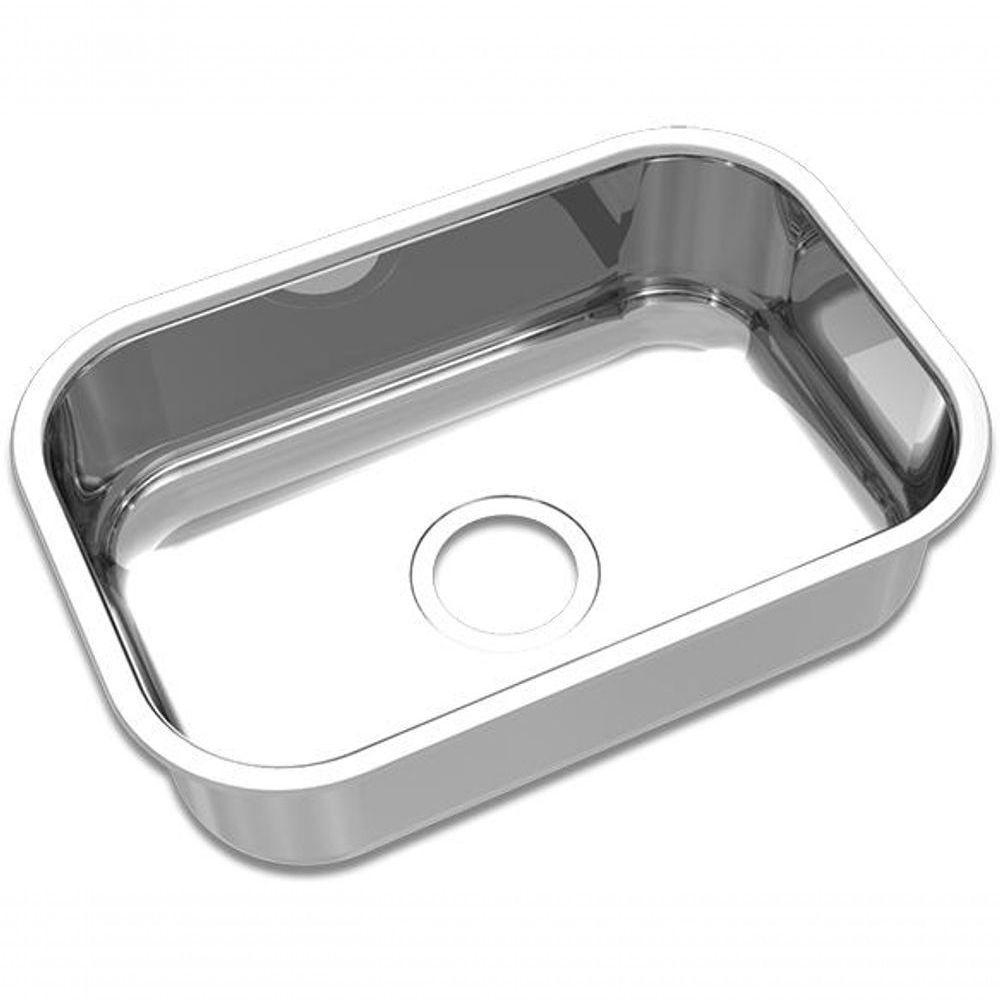 Cuba De Inox Simples Extra Polida Lisa 465x310x170mm Cs-1 0.6mm Abertura 3 1-2 Mekal - 1