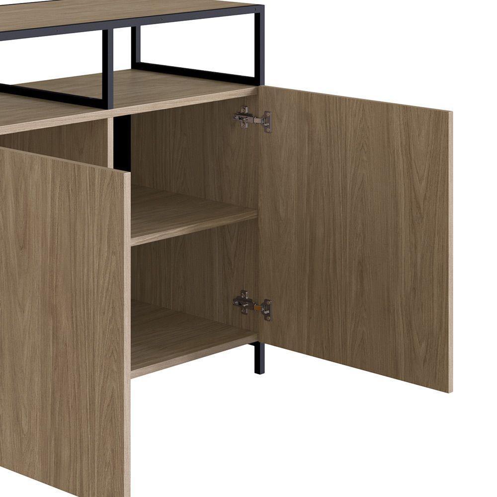 Buffet Bar Dinâmico New Hanover E Preto 135 Cm - D'rossi - 6