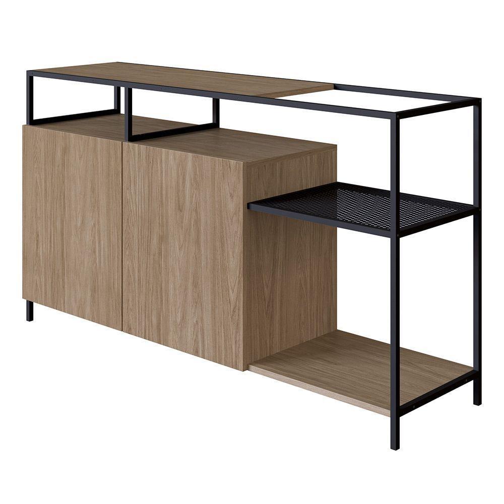 Buffet Bar Dinâmico New Hanover E Preto 135 Cm - D'rossi - 7