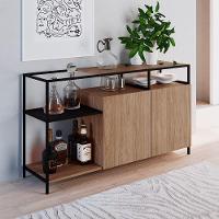 Buffet Bar Dinâmico New Hanover E Preto 135 Cm - D'rossi - 8