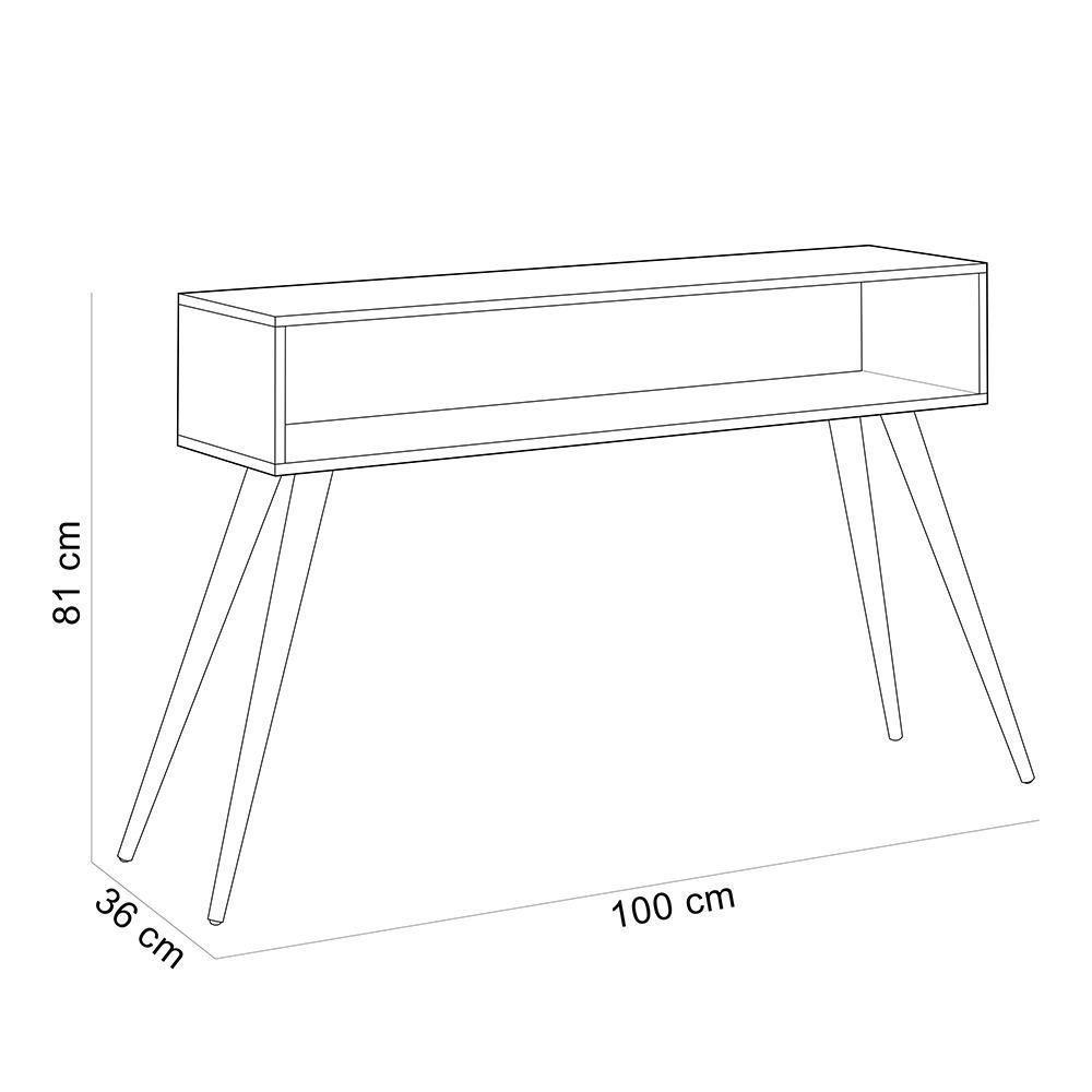 Kit Aparador Com Mesa De Centro Mônaco Pés Palito L03 Preto - 4