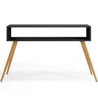 Kit Aparador Com Mesa De Centro Mônaco Pés Palito L03 Preto - 8