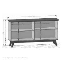 Aparador 04 Portas Opala Cinamomo e Off White Bechara - 1
