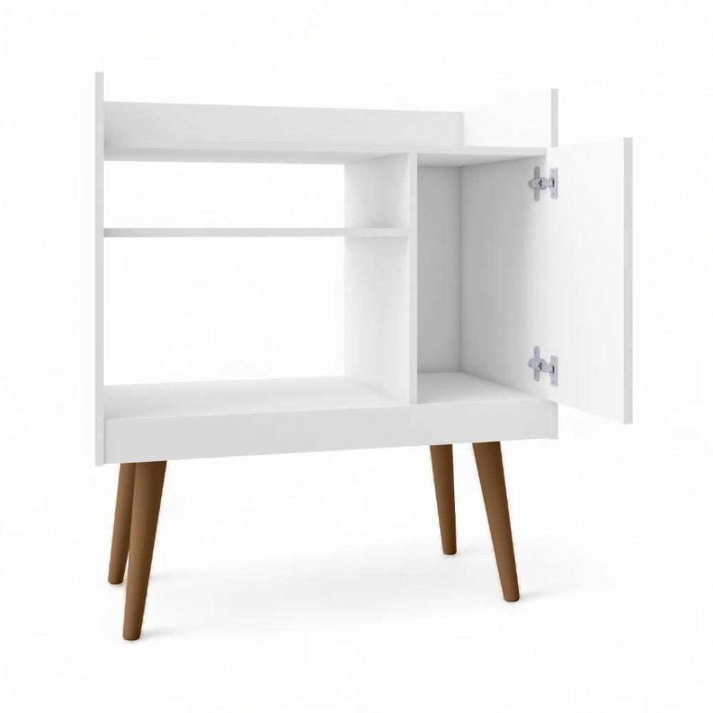 Aparador Com Nichos Café Ii Branco Bechara - 3