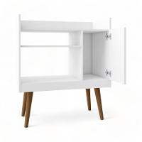 Aparador Com Nichos Café Ii Branco Bechara - 3