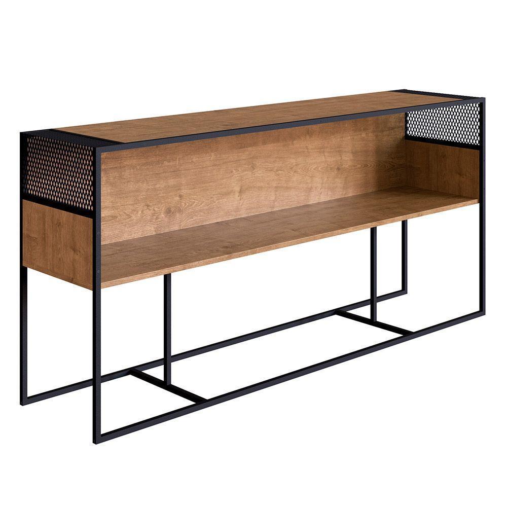 Aparador Com Nicho New Vermont E Preto 160 Cm - D'rossi - 1