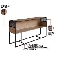 Aparador Com Nicho New Vermont E Preto 160 Cm - D'rossi - 3