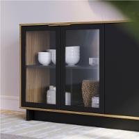 Buffet 4 Portas Vitória Noce Milano Preto Fosco Noce Milano Preto Fosco - 7