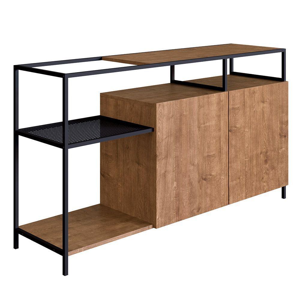 Buffet Bar Dinâmico New Vermont E Preto 135 Cm - D'rossi - 1