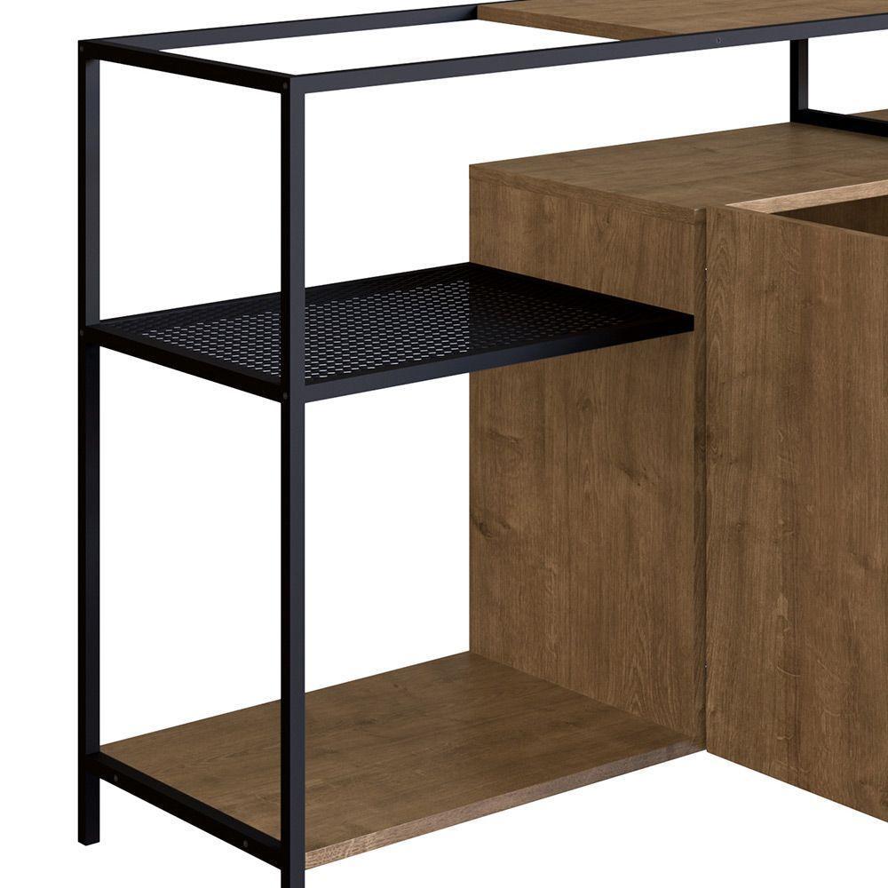 Buffet Bar Dinâmico New Vermont E Preto 135 Cm - D'rossi - 4