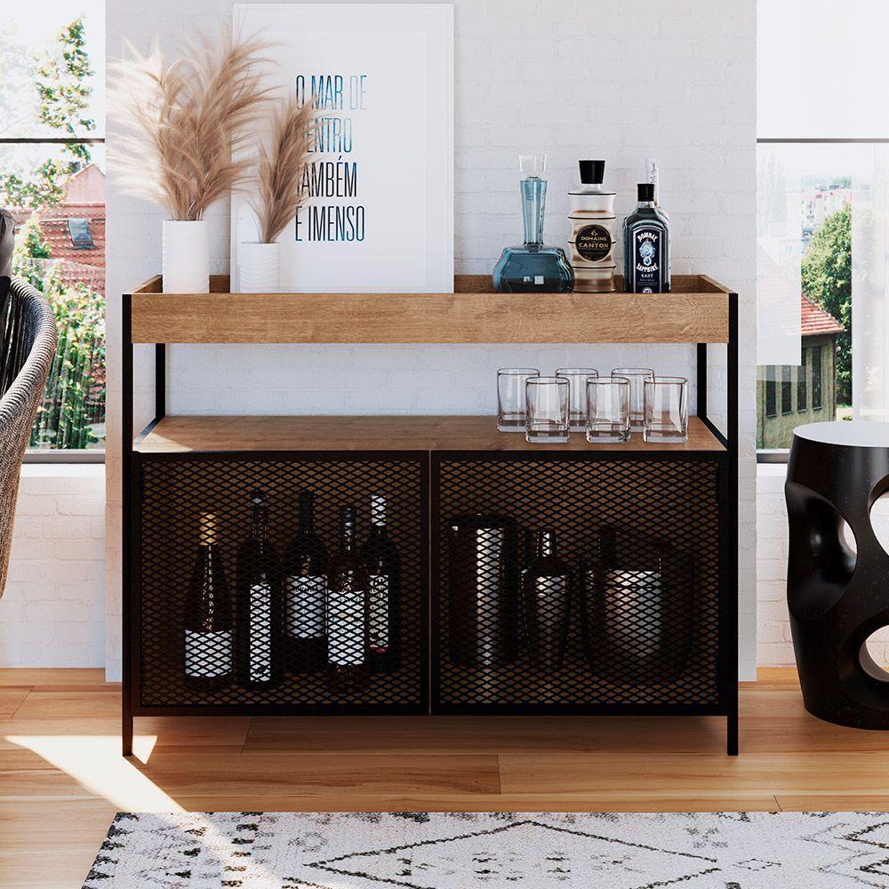 Buffet Bar New Vermont E Preto 100 Cm - D'rossi - 8