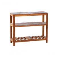 Aparador Ilha Bancada 1 M Madeira Maciça Pátina - 1