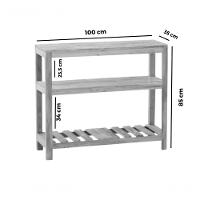 Aparador Ilha Bancada 1 M Madeira Maciça Pátina - 2