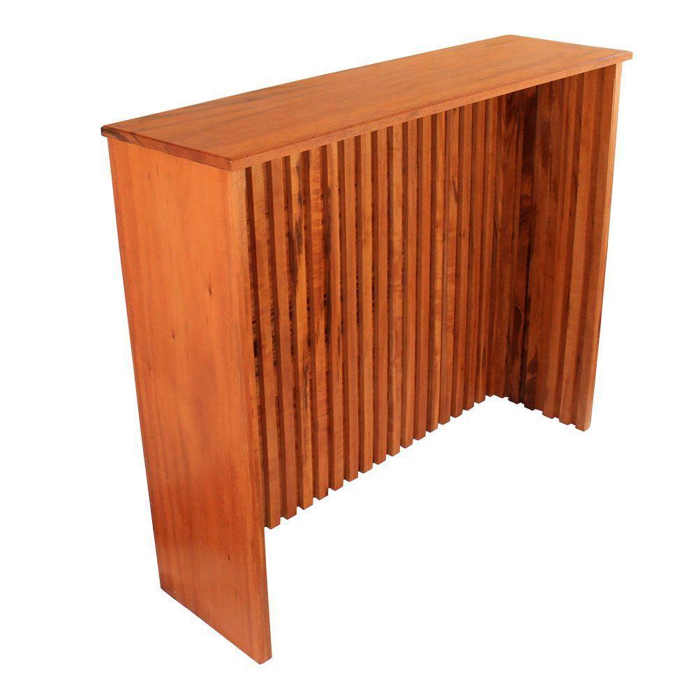 Balcão Aparador Painel Ripado 1,2m - Madeira Maciça - 1