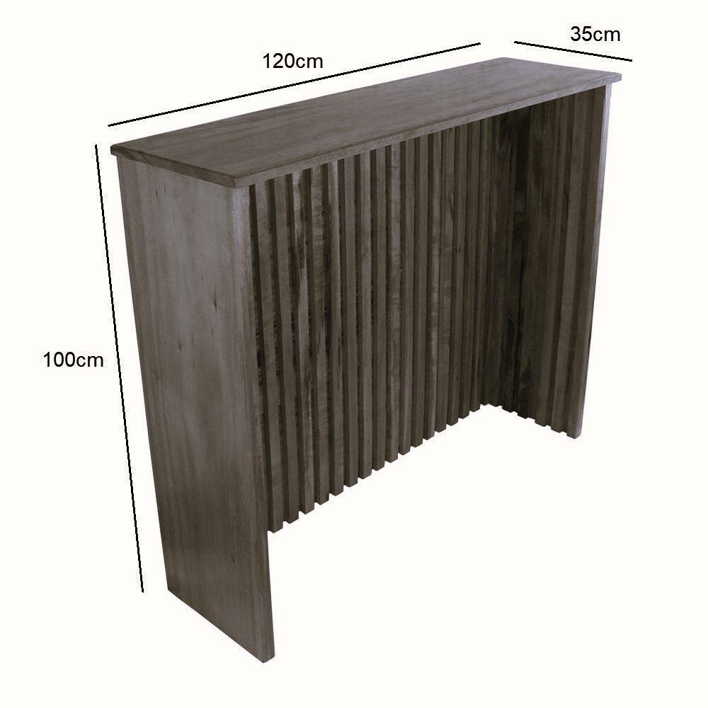 Balcão Aparador Painel Ripado 1,2m - Madeira Maciça - 3