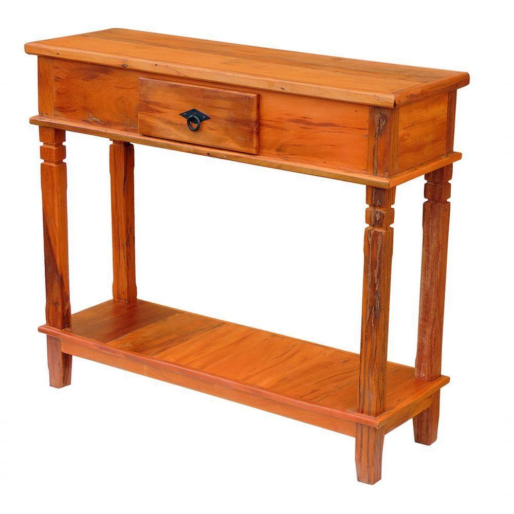 Aparador 1 Metro Madeira Maciça 1 Gaveta 1 Prateleira - 1