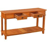 Aparador 1,5 M Madeira Maciça 2 Gavetas E 1 Prateleira Natural - 2