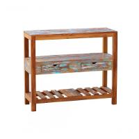 Aparador Ilha 1,5 M Madeira Maciça Pátina - 1