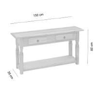 Aparador Belga 1,5m 2 Gavetas Madeira Maciça Natural - 2