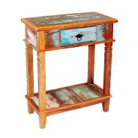 Aparador Tradicional 70cm 1 Gaveta Em Madeira Maciça Pátina - 1