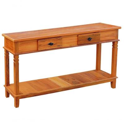 Aparador 1,5 M Madeira Maciça 2 Gavetas E 1 Prateleira Natural