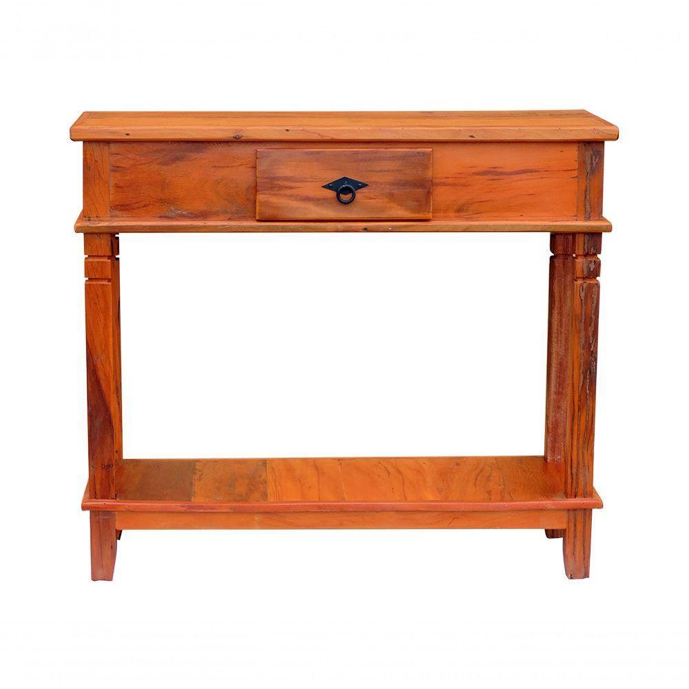 Aparador Tradicional 1m 1 Gaveta Em Madeira Maciça Natural - 1