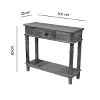 Aparador Tradicional 1m 1 Gaveta Em Madeira Maciça Natural - 2