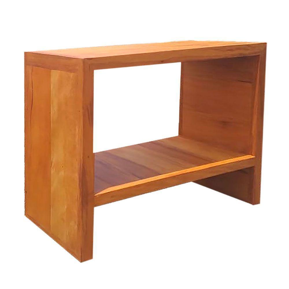 Aparador Paris 1,2m 2 Prateleiras Madeira Maciça - 1