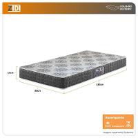 Colchão Solteiro Washington Espuma D23 Liso 88x188x14cm Preto - 5