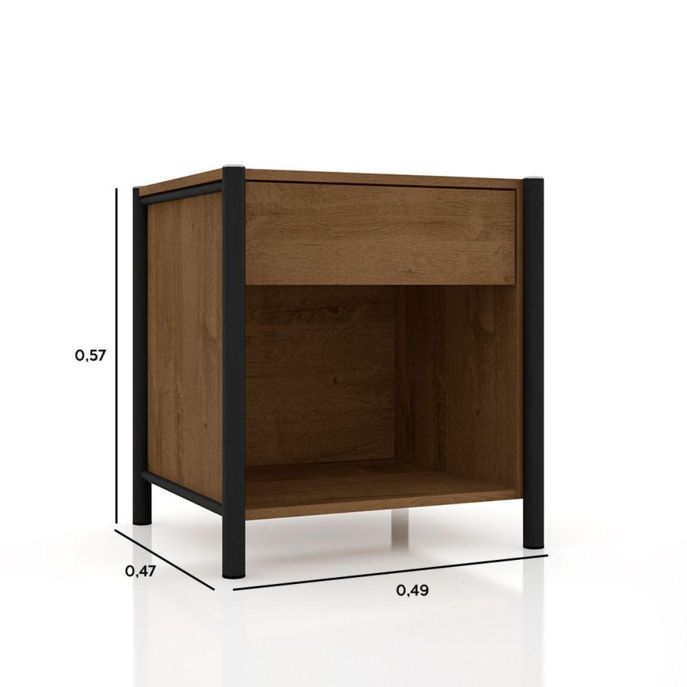 Mesa De Cabeceira Viena Para Quarto Com Gaveta - 2