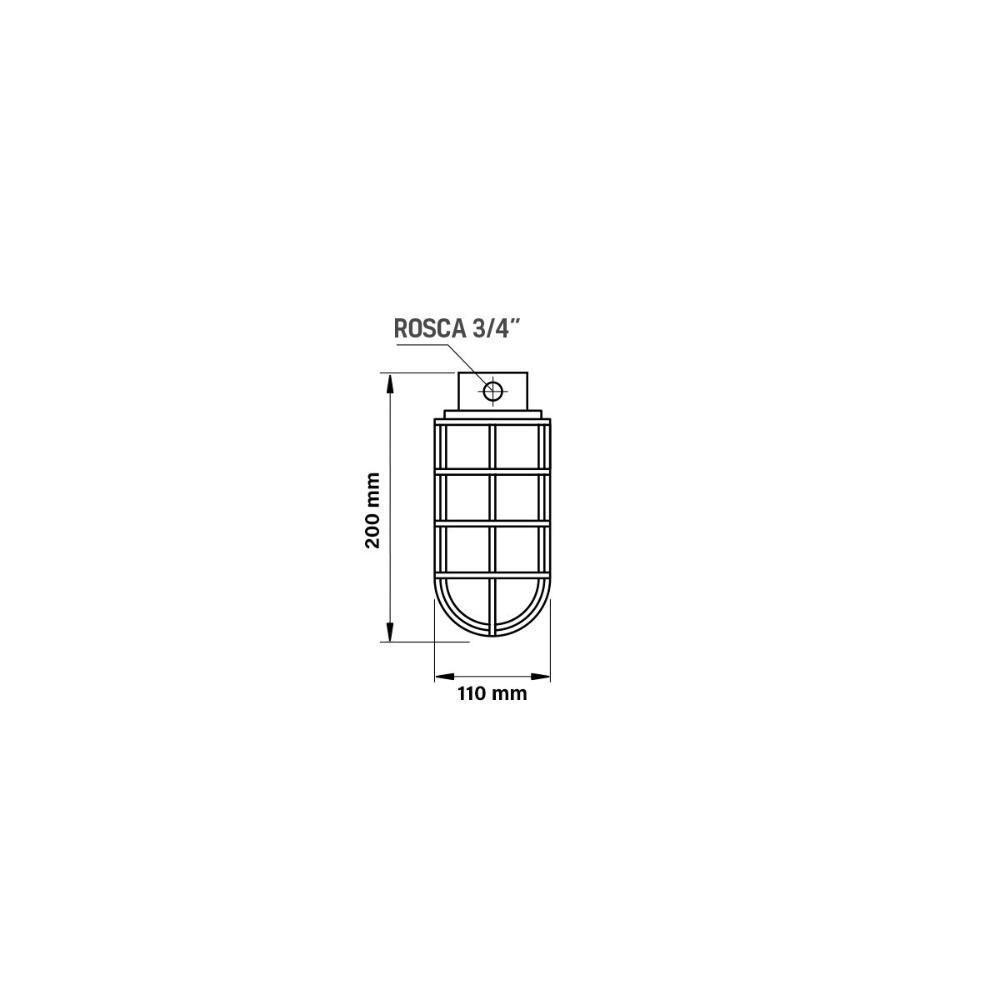 Blindado Plafonier 100 W Incandescente Tramontina Em Alumínio Com Soquete E-27 - 3