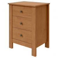 Mesa De Cabeceira 3 Gavetas Maggiore Amendoa Clean - 1