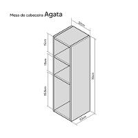 Mesa De Cabeceira Com Nichos Preto Cama Solteiro Quarto Sala 70cm - 3