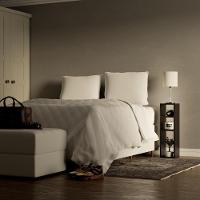 Mesa De Cabeceira Com Nichos Preto Cama Solteiro Quarto Sala 70cm - 5