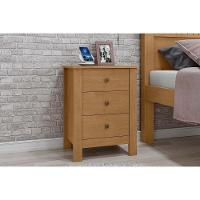 Mesa Cabeceira Maggiore c/ 3 Gavetas Rovere/Amêndoa - Lopas - 1