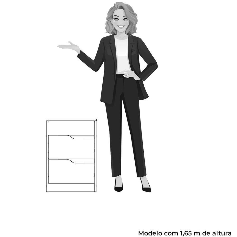 Kit 2 Mesas De Cabeceira 2 Gavetas Sara Flex Cinamomo-off White - 3