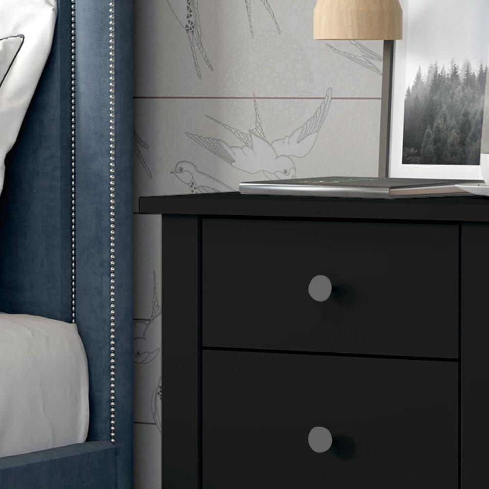 Mesa De Cabeceira Ditália Conjunto Com 2 Un. Dm-113 Preto - 3