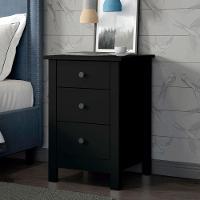 Mesa De Cabeceira Ditália Conjunto Com 2 Un. Dm-113 Preto - 1