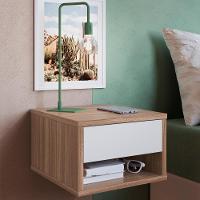 Mesa De Cabeceira Suspensa 1 Gaveta B87 Montana Branco Novam Montana Branco - 6