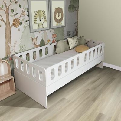 Cama Solteiro Com 04 Grades E Cabeceira Anatômica Removíveis Branco Housin