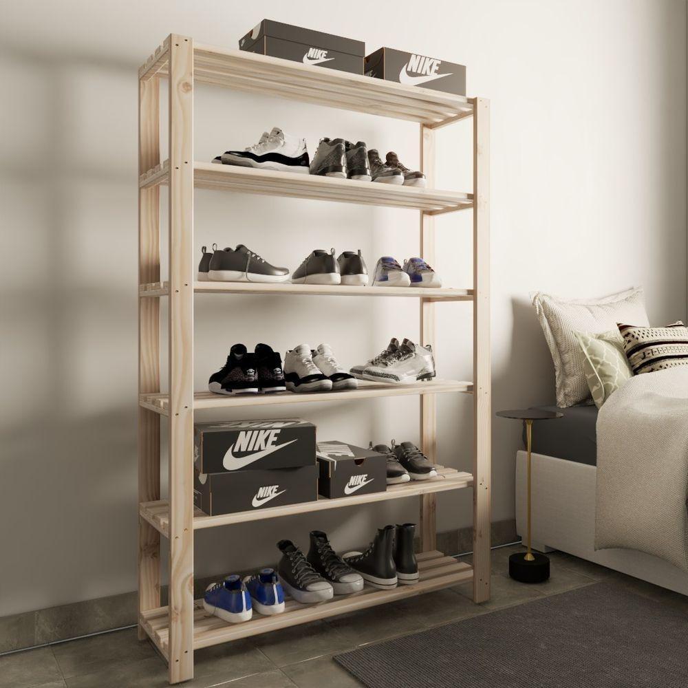 Aparador Multiuso 170x90,5 Estante Para Livros Sapateira - 4