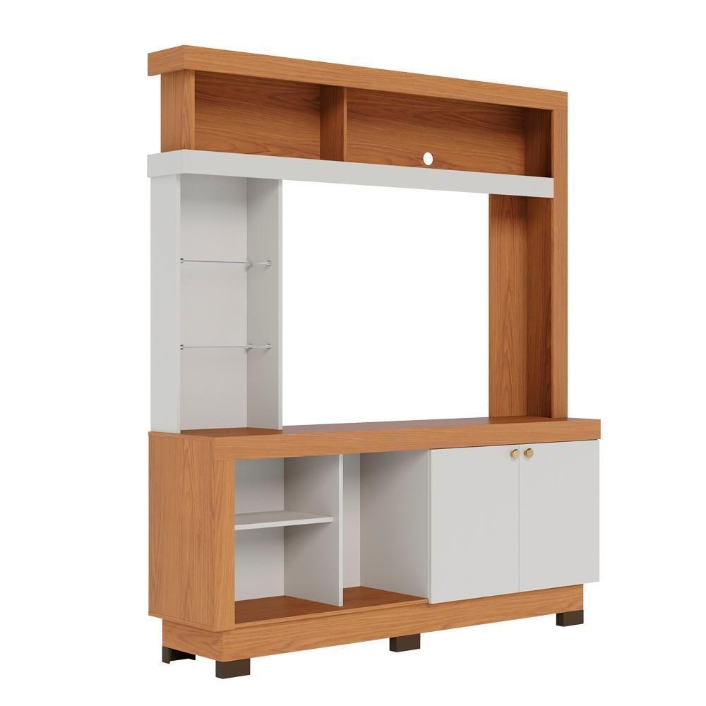 Estante Home Theater Para Tv Até 50" 2 Portas Valença Freijó Off White - 3