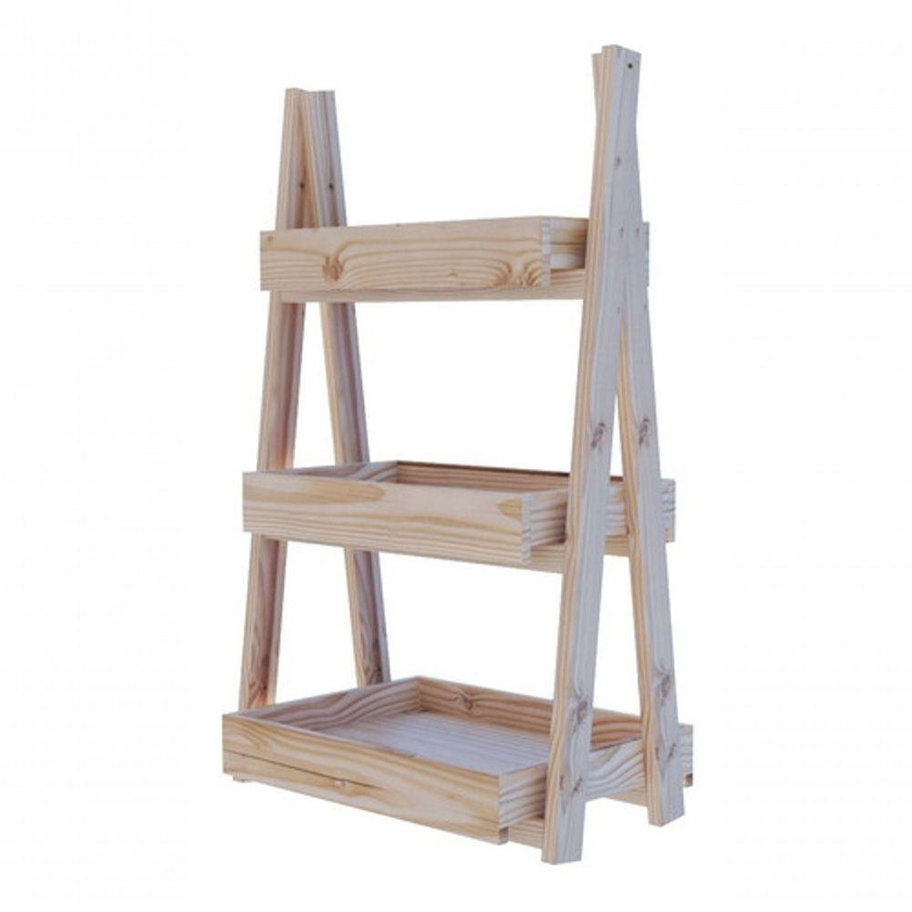 Porta Tempero Tripla Estante Madeira Pinus Treliça - 4