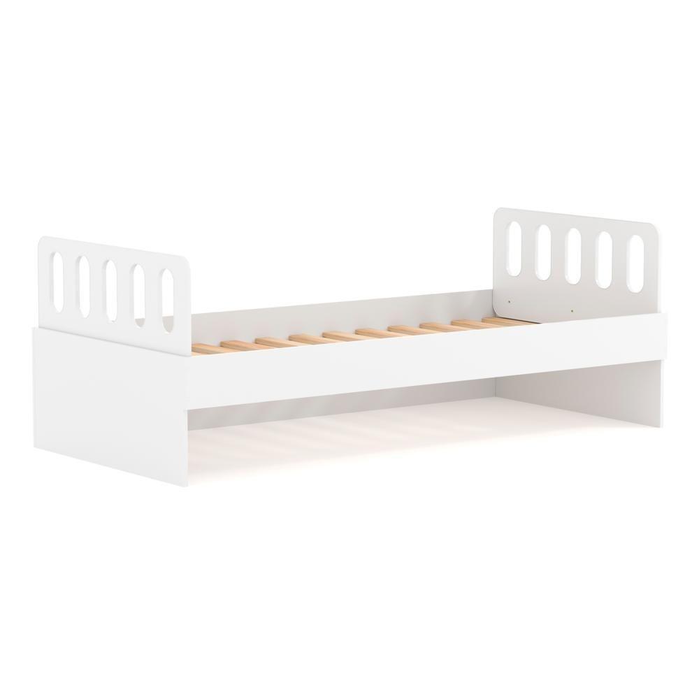 Cama Solteiro Com Cabeceira Anatômica Removíveis Branco Housin - 2